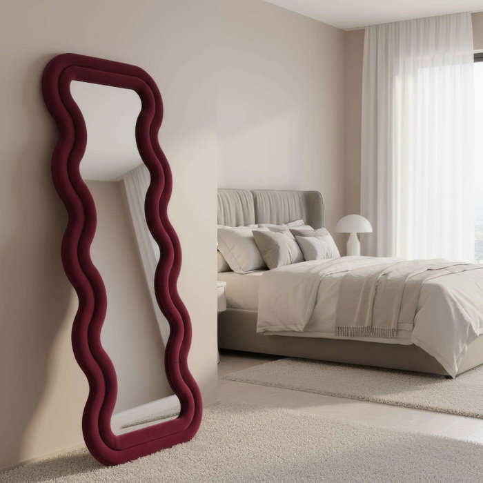 Hanah Home Espejo Cheval Rojo Burdeos